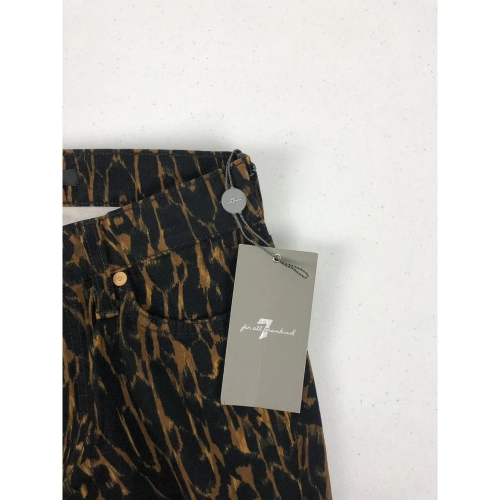 7 For All Mankind Womens 24 Jeans Legging Animal Print The Skinny Stretch NWT